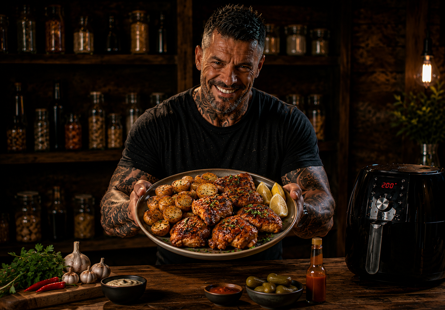 Air-Fryer Cajun Honey Chicken Thigh Boxes
